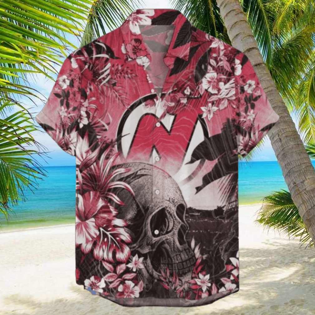 New Jersey Devils NHL Hawaiian Shirt Tropical Skull Design For Men Women