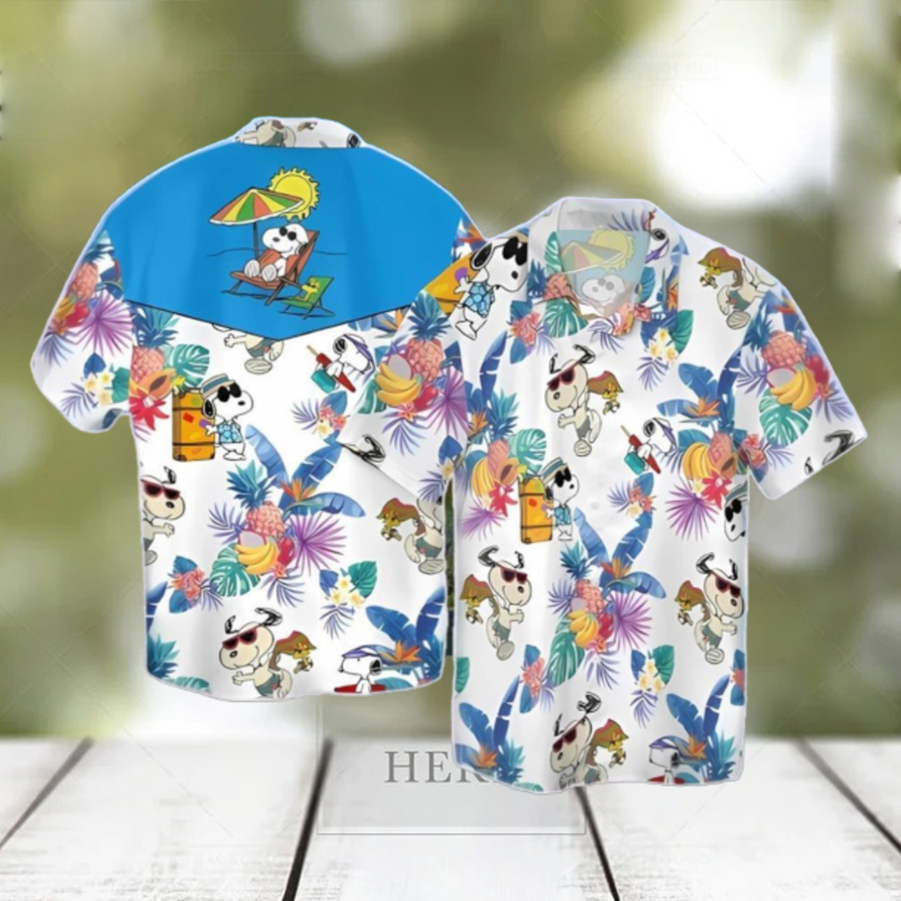 Peanuts Snoopy Gifts Snoopy Tropical Hawaiian Shirt Unique Gift