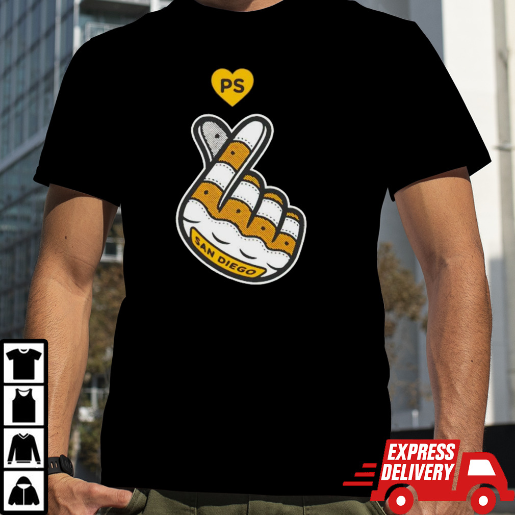 San Diego finger heart shirt