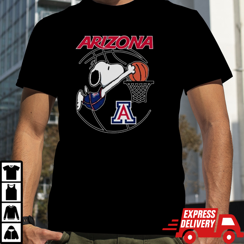 Snoopy Playing Basketball Arizona Wildcats 2024 Shirt