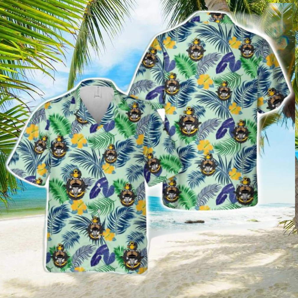 US Navy Chief with Goat Skull anchor Tropical 3D Hawaiian Shirt US Navy Summer Gift