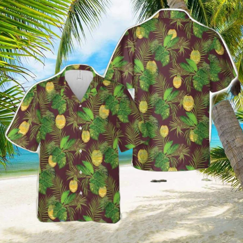 US Navy Security Badge Tropical 3D Hawaiian Shirt US Navy Summer Gift