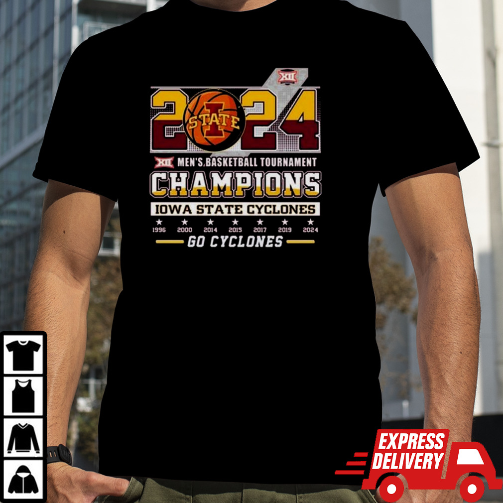 2024 Xii Men’s Basketball Tournament Champions Iowa State Cyclones T-shirt