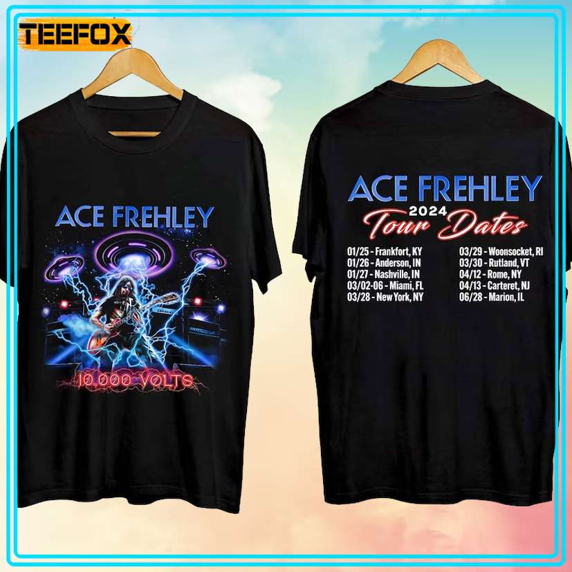 Ace Frehley's 2024 Tour Dates Concert T-Shirt