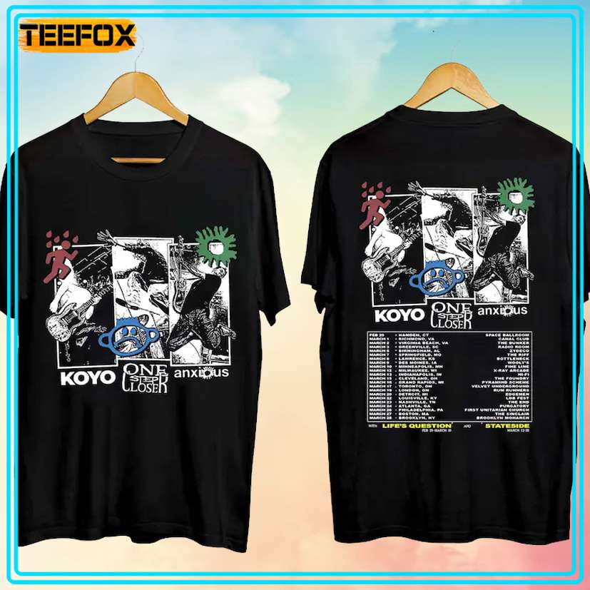 Anxious, Koyo, One Step Closer Tour 2024 Concert T-Shirt