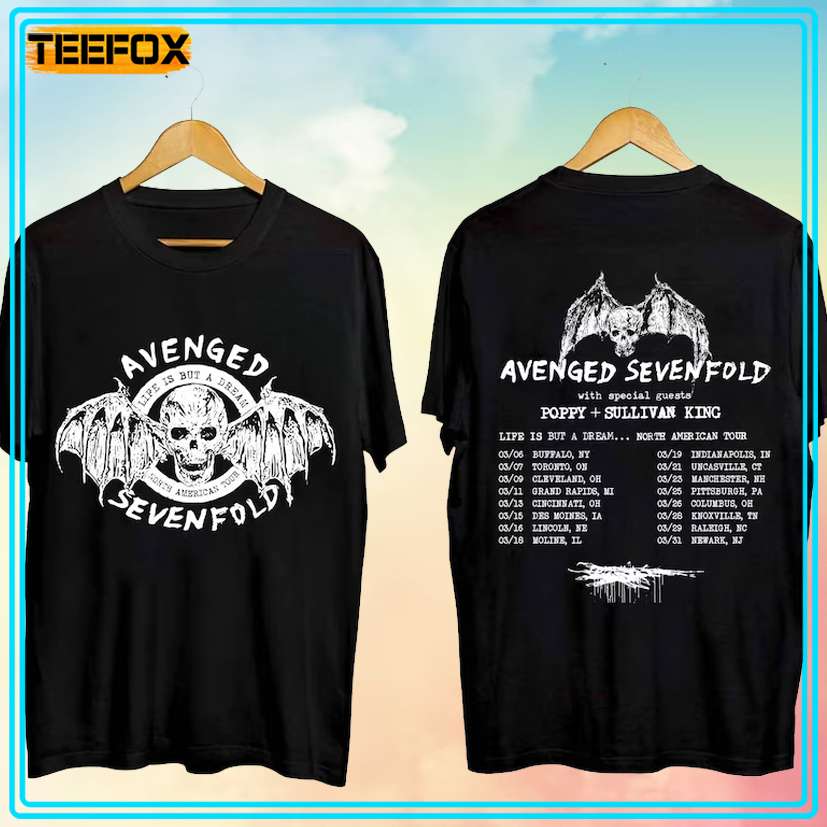 Avenged Sevenfold Life Is But A Dream North American Tour 2024 T-Shirt