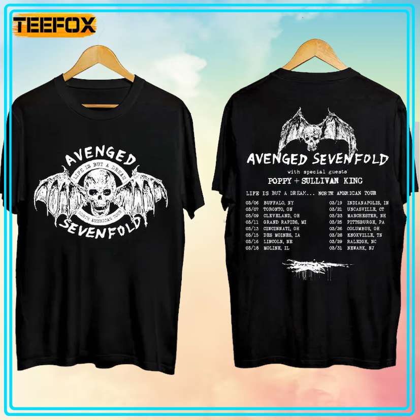 Avenged Sevenfold Life Is But A Dream Tour 2024 Concert T-Shirt 6459