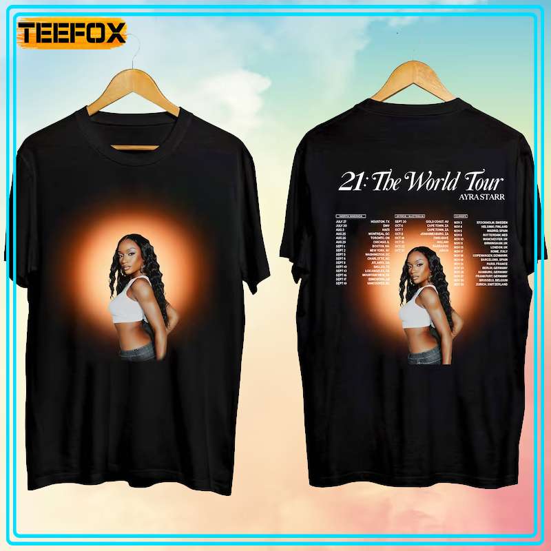 Ayra Starr 21 The World Tour 2023 Concert Unisex T-Shirt