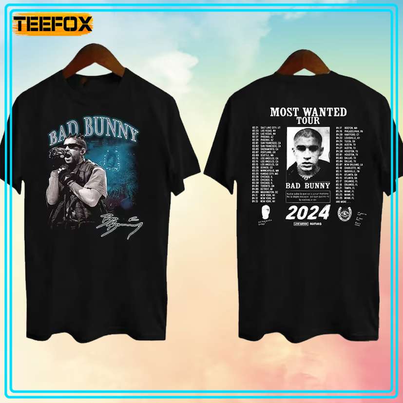 Bad Bunny Most Wanted Tour 2024 T-Shirt