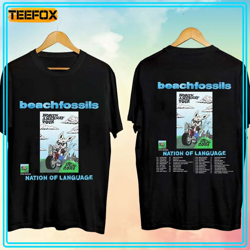 Beach Fossils Nation of Language Tour 2024 Unisex T-Shirt