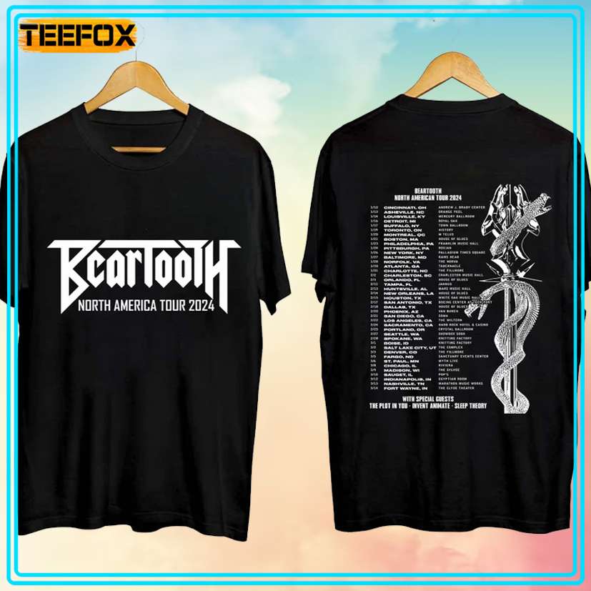 Beartooth North American Tour 2024 Concert T-Shirt