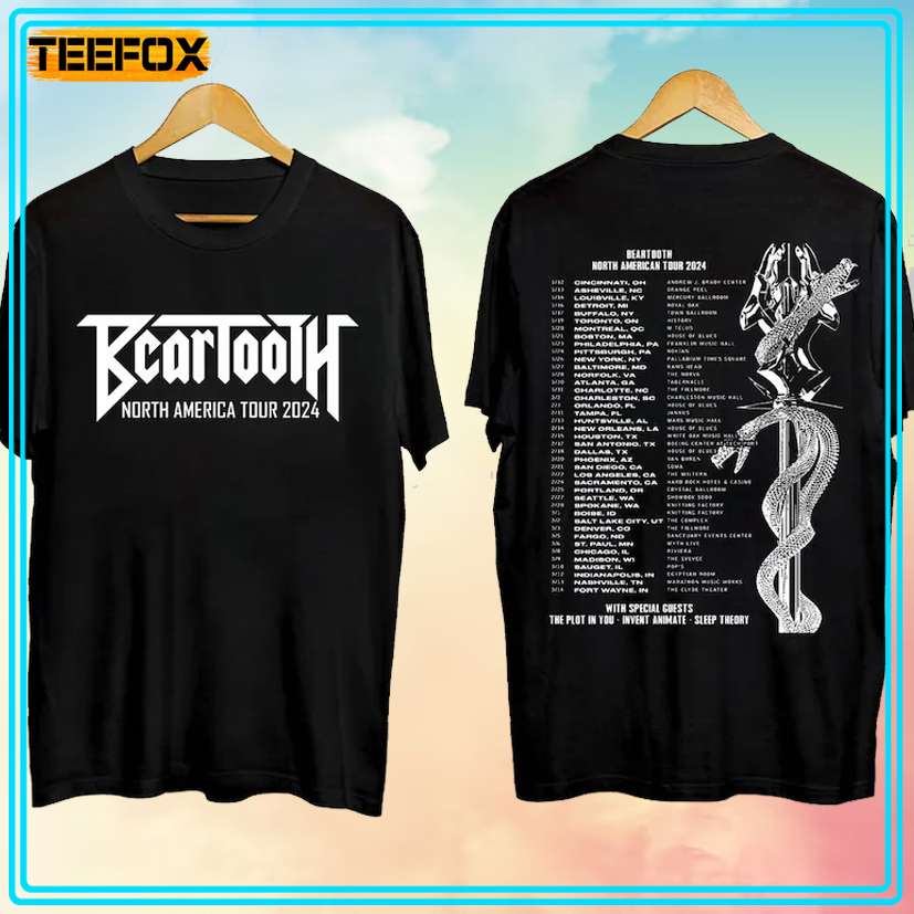 Beartooth North American Tour 2024 Music T-Shirt