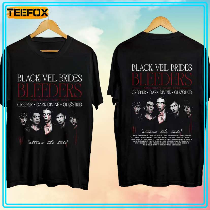 Black Veil Brides Bleeders Tour 2024 T-Shirt