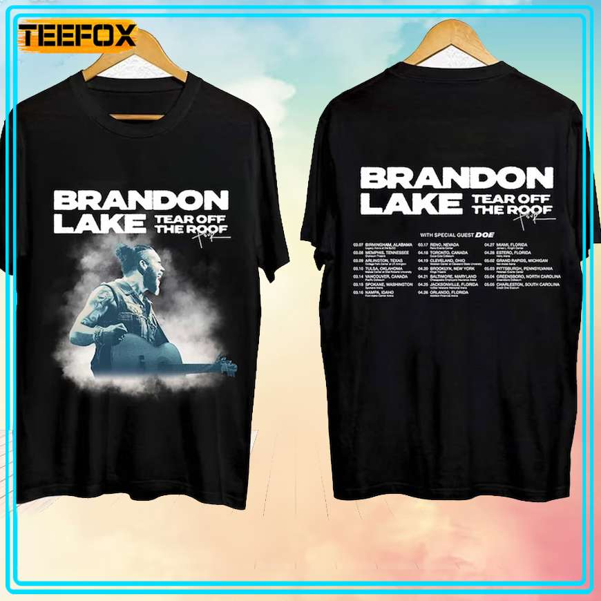 Brandon Lake Tear Off The Roof Tour 2024 Concert T-Shirt