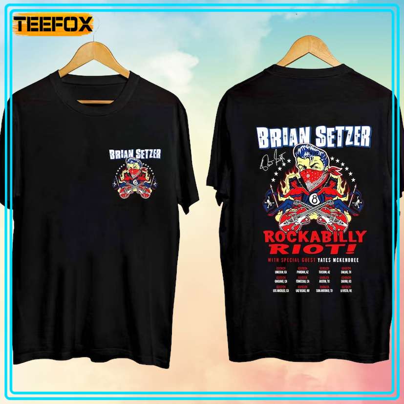 Brian Setzer Rockabilly Riot Tour 2024 T-Shirt