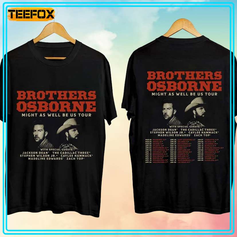 Brothers Osborne Might As Well Be US Tour 2024 Concert T-Shirt