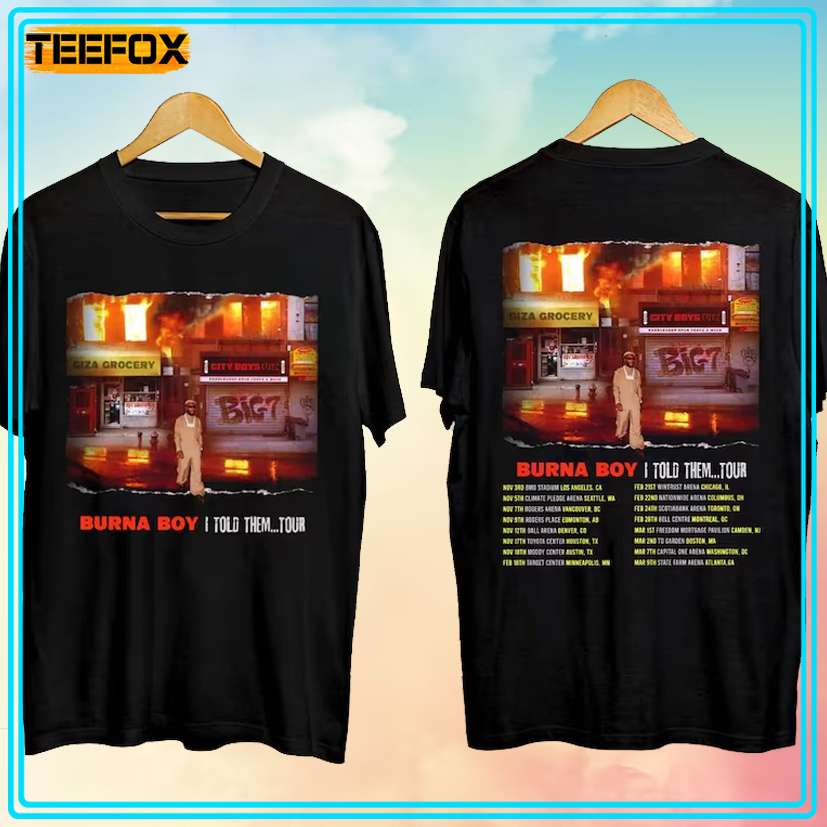 Burna Boy I Told Them Tour 2024 Concert T-Shirt