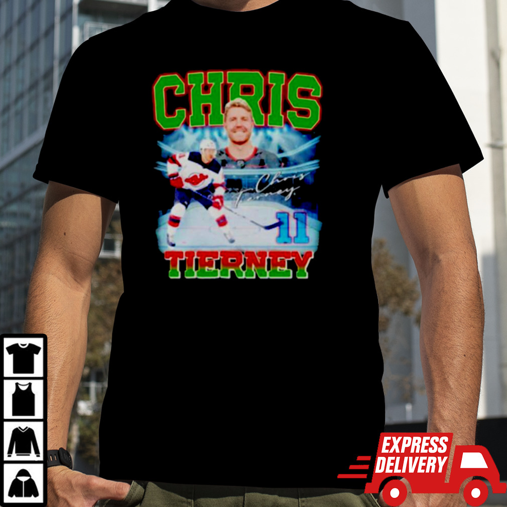 Chris Tierney 11 hockey player signature shirt