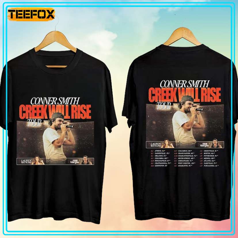 Conner Smith Creek Will Rise Tour 2023 Concert T-Shirt