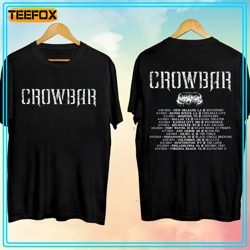 Crowbar Tour 2024 Concert T-Shirt