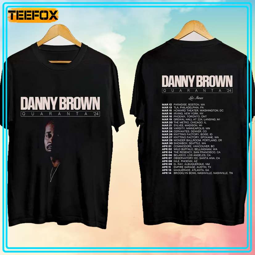 Danny Brown Quaranta Tour 2024 T-Shirt