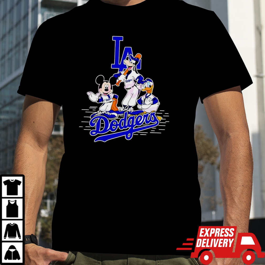 Disney Los Angeles Dodgers Mickey and Friends Baseball shirt