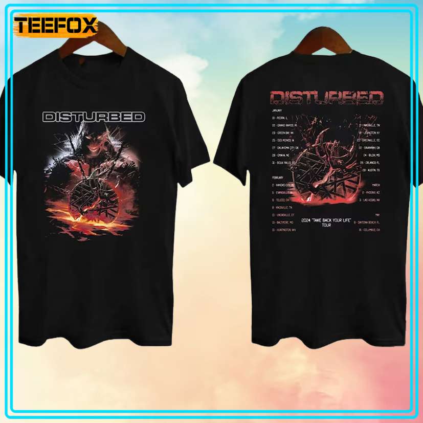 Disturbed Take Back Your Life Concert 2024 Tour T-Shirt