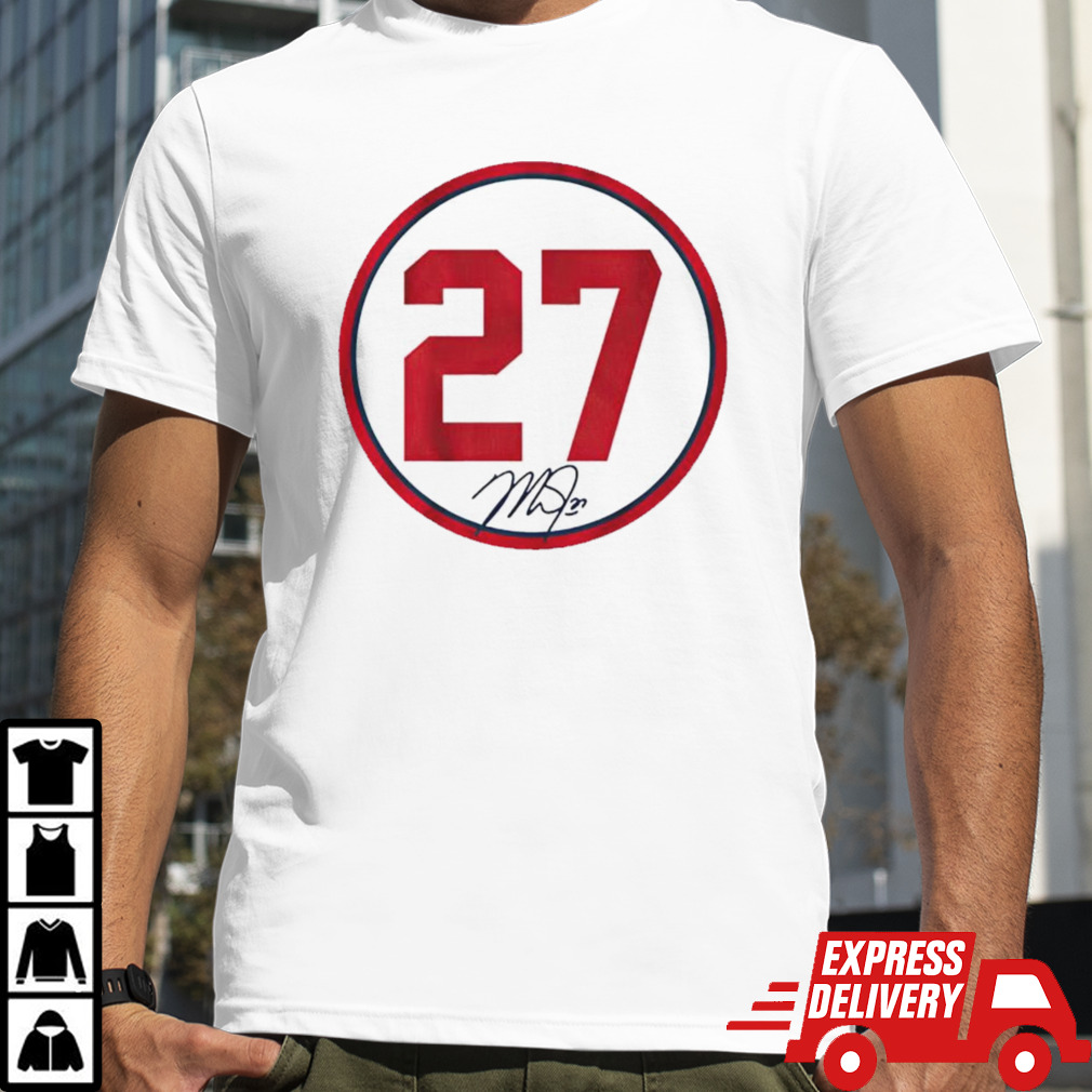 Mike Trout Los Angeles Angels number circle shirt