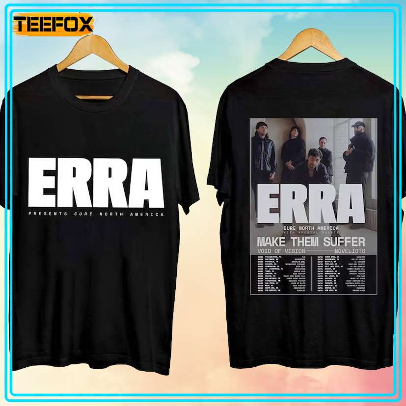 Erra Cure North American Tour 2024 Concert T-Shirt