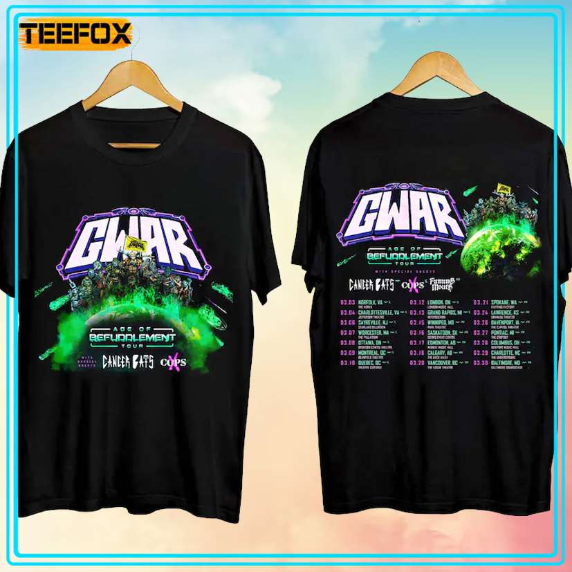 GWAR Age of Befuddlement Tour 2024 Concert T-Shirt