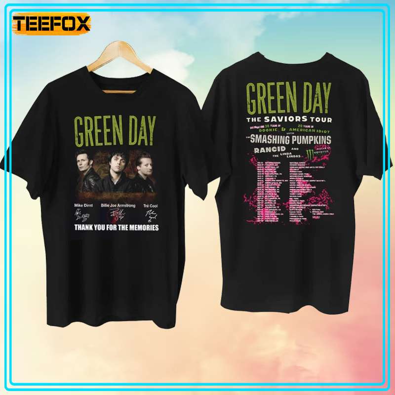 Green Day The Saviors Tour 2024 Concert Band T-Shirt