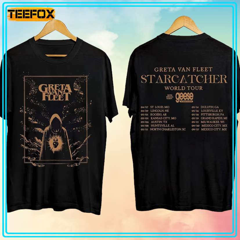 Greta Van Fleet Starcatcher World Tour 2024 Music Band T-Shirt