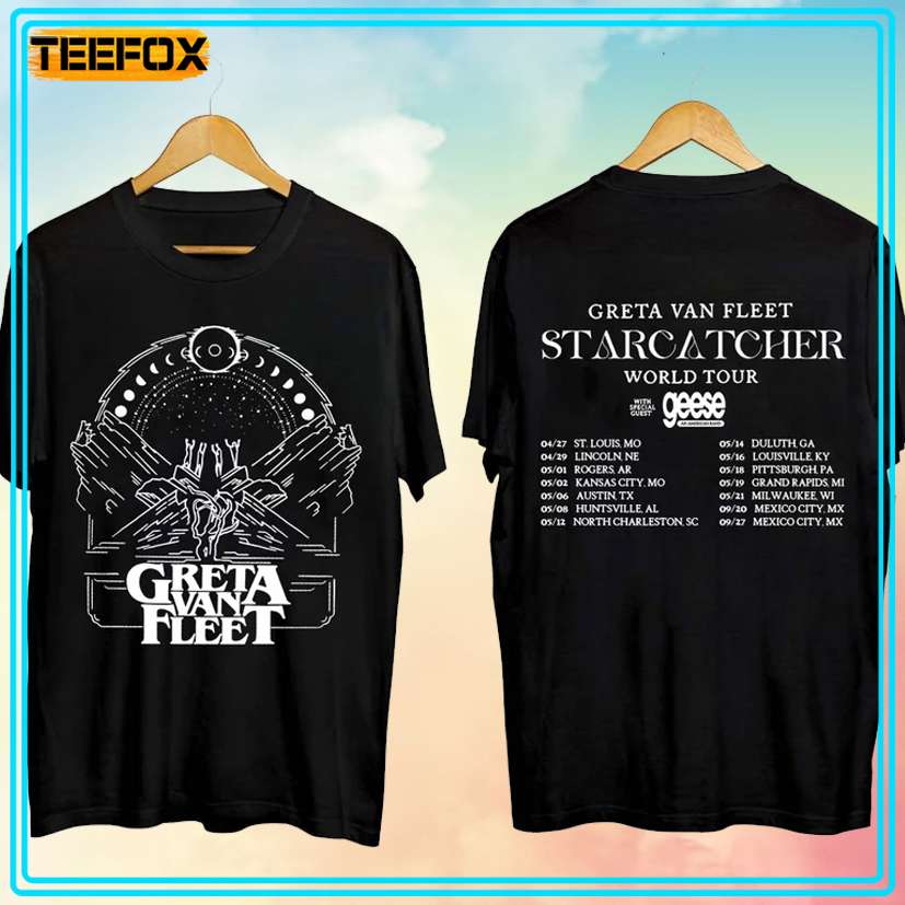 Greta Van Fleet Starcatcher World Tour 2024 with Geese T-Shirt