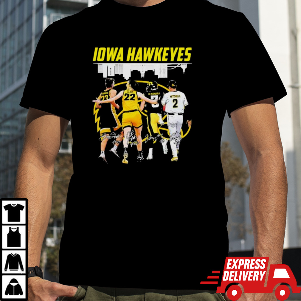 Iowa hawkeyes sport team krikke clark mcnamara and mitchell signatures Shirt