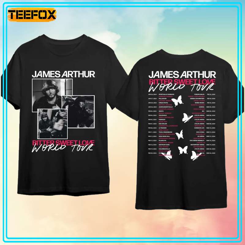 James Arthur Bitter Sweet Love Tour 2024 Short-Sleeve T-Shirt