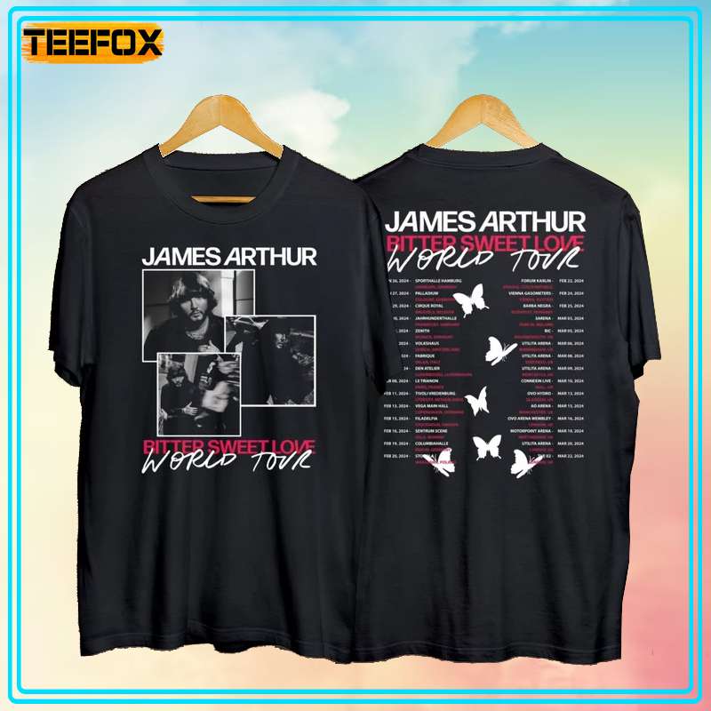 James Arthur Bitter Sweet Love World Tour 2024 Short-Sleeve T-Shirt