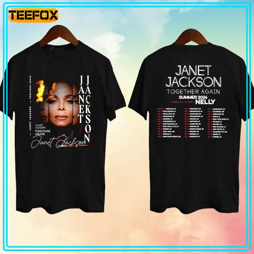 Janet Jackson Together Again Tour 2024 with Special Guest Nelly T-Shirt