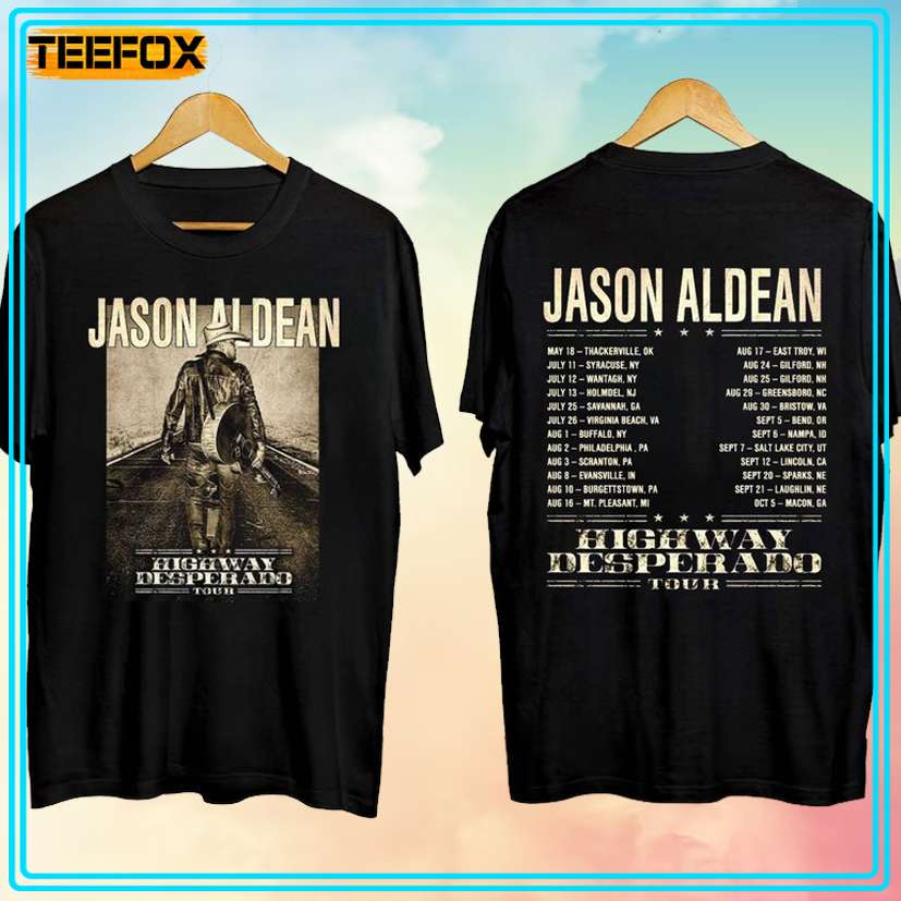 Jason Aldean Highway Desperado Tour 2024 Concert T-Shirt