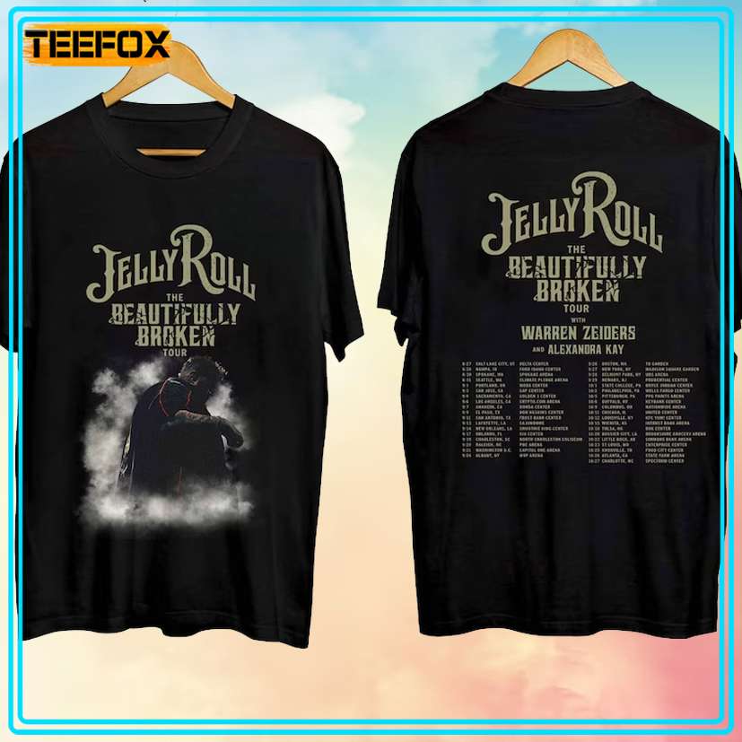 Jelly Roll The Beautifully Broken Tour 2024 Concert T-Shirt 3583