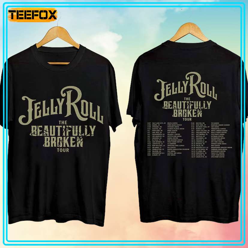 Jelly Roll The Beautifully Broken Tour 2024 Concert T-Shirt