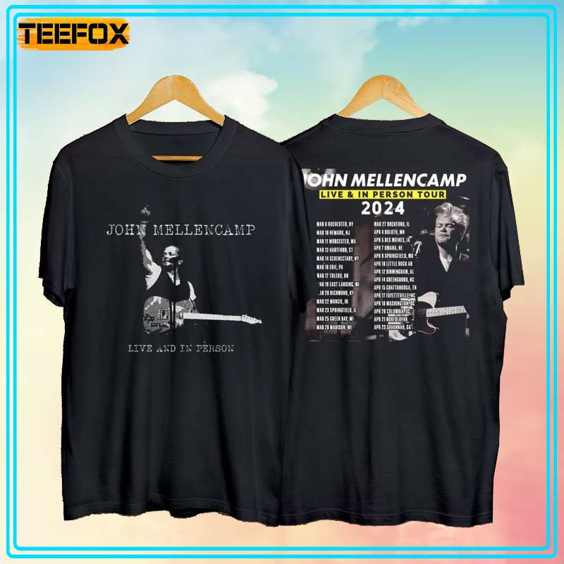 John Mellencamp Live And In Person Tour 2024 Short-Sleeve T-Shirt