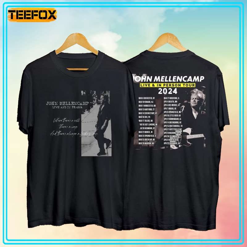 John Mellencamp Live And In Person Tour Concert 2024 T-Shirt