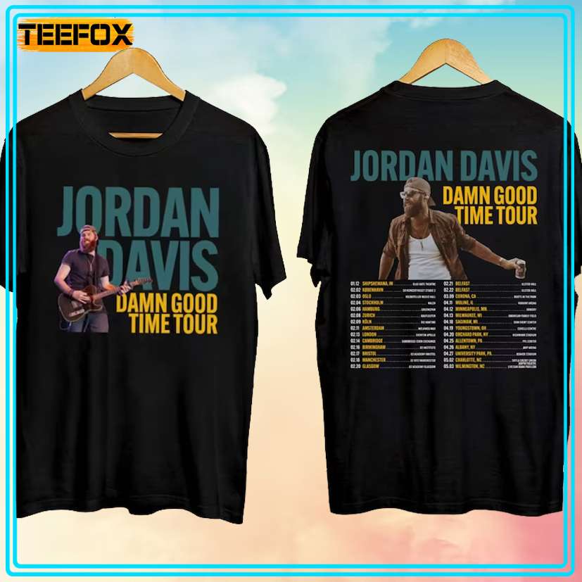 Jordan Davis Damn Good Time Tour 2024 T-Shirt