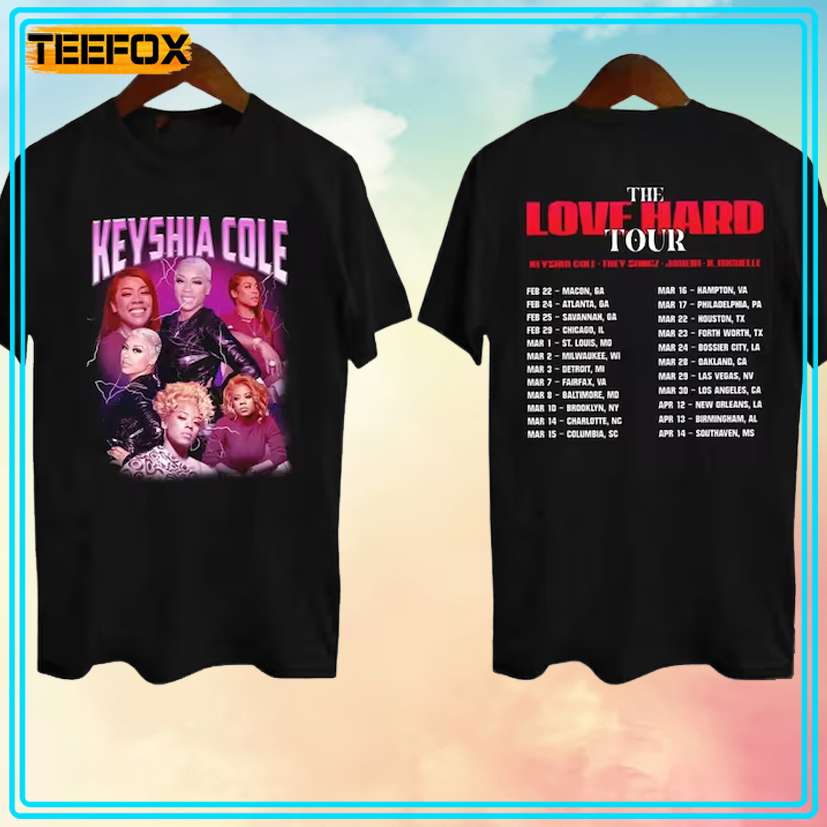 Keyshia Cole The Love Hard Tour Concert 2024 T-Shirt