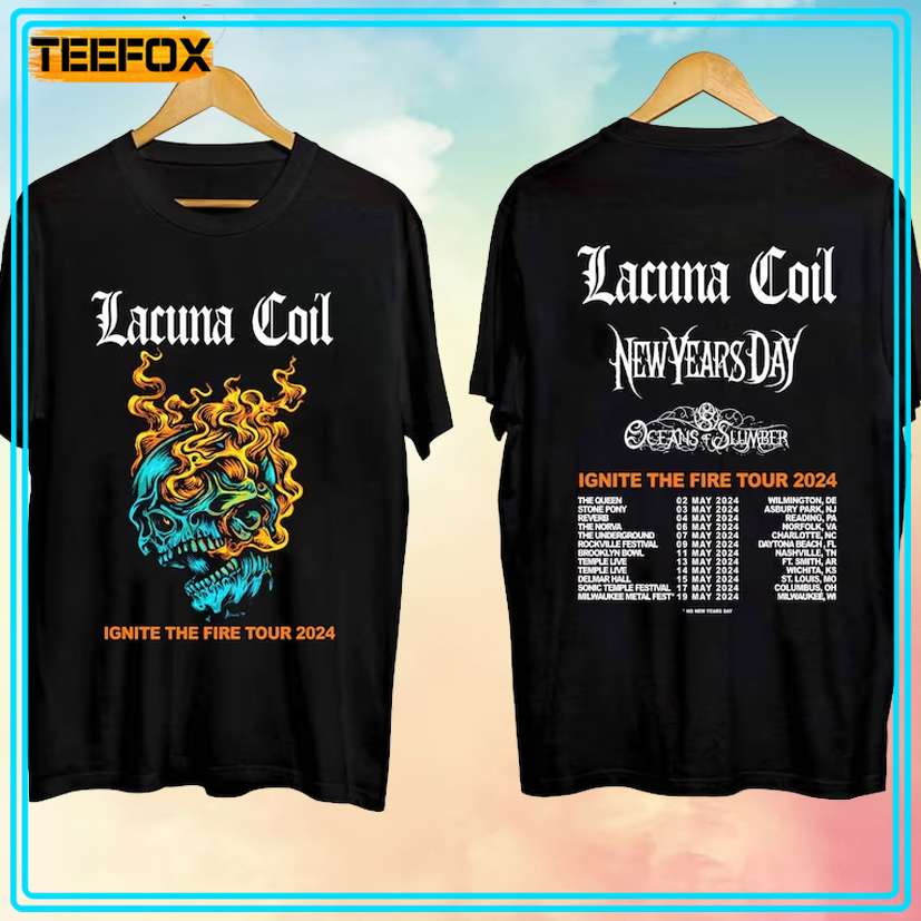 Lacuna Coil Ignite The Fire Tour 2024 Unisex T-Shirt