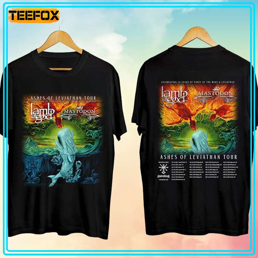 Lamb of God - Ashes of Leviathan Tour 2024 Concert T-Shirt