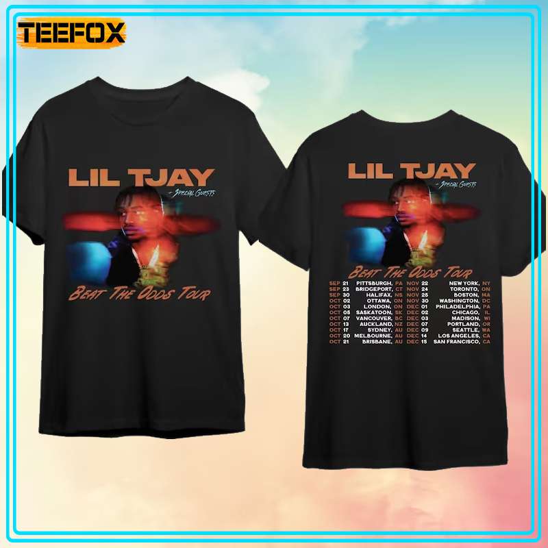 Lil Tjay Beat The Odds Tour 2023 Short-Sleeve T-Shirt