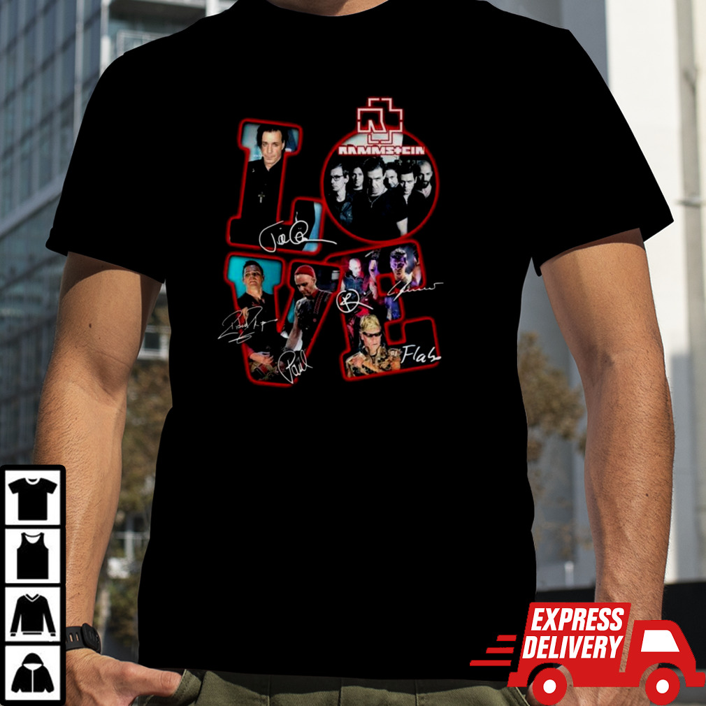 Love Rammstein Band Signatures 2024 Shirt