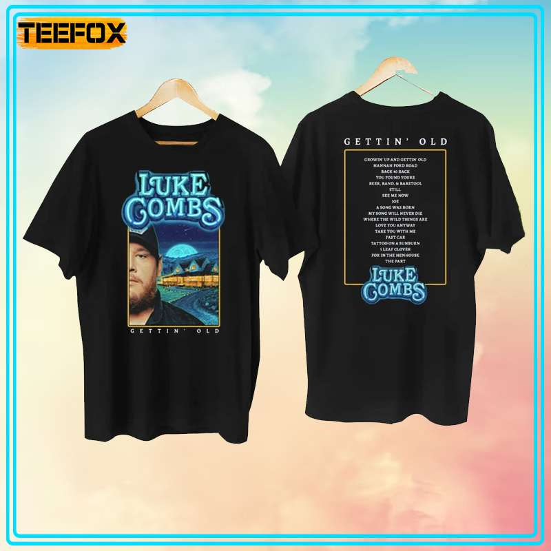 Luke Combs Gettin Old Tour Concert 2024 Short-Sleeve T-Shirt