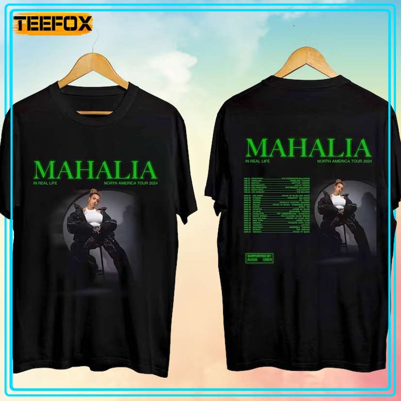 Mahalia In Real Life Tour 2024 Concert T-Shirt